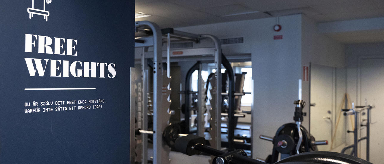 Tjejgym vikter och redskap